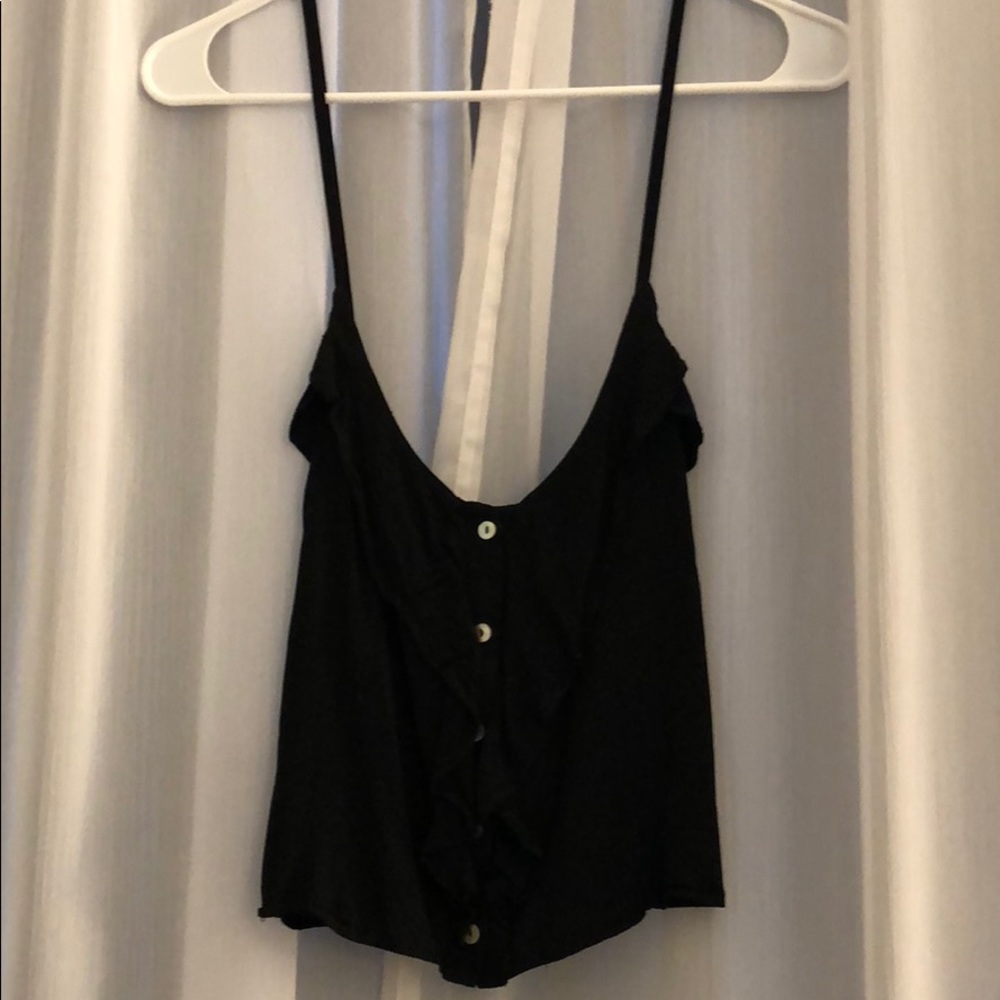Strappy Black Crop Top